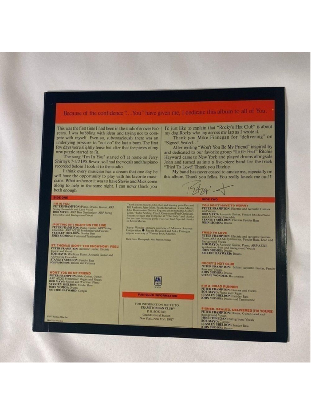 PETER FRAMPTON VINYL RECORD ✨✨✨ - Picture 4 of 6